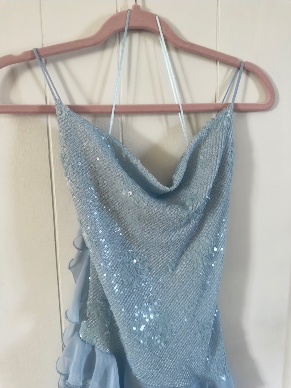 Zara Sequin Ruffle Cocktail Dress - Picture 6 of 8